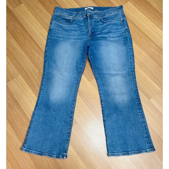Madewell Mid-Rise Kick Out Stretch Womens Jeans Blue Size 32 Petite - Picture 3 of 11